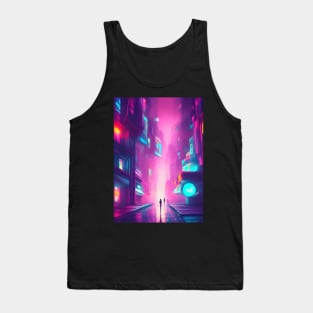 Japan Neon City Lights Tank Top